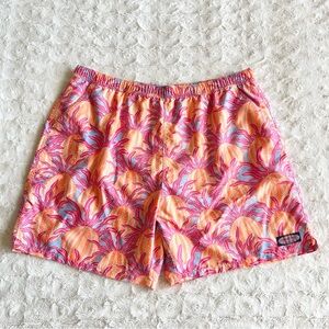 Vineyard Vines Swim Trunks Shorts Mens XXL 2XL Pink Sea Anemone 7” Chappy AOP